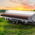 ShadePro RV Awning Fabric Replacement - Heavy Duty Walnut 13 ft