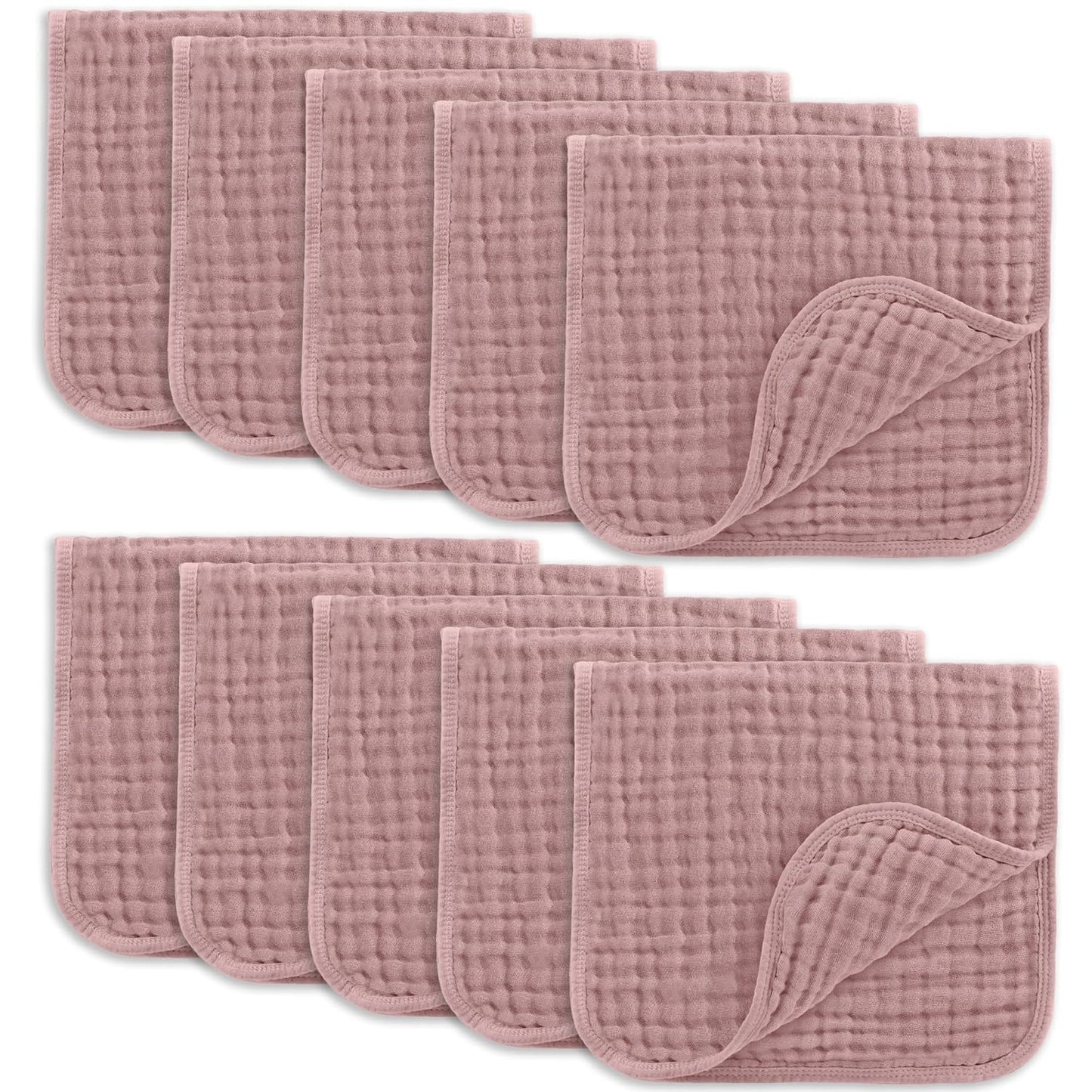 Ultra Absorbent 6-Layer Burp Cloths Set - Gentle & Soft for Baby Messes