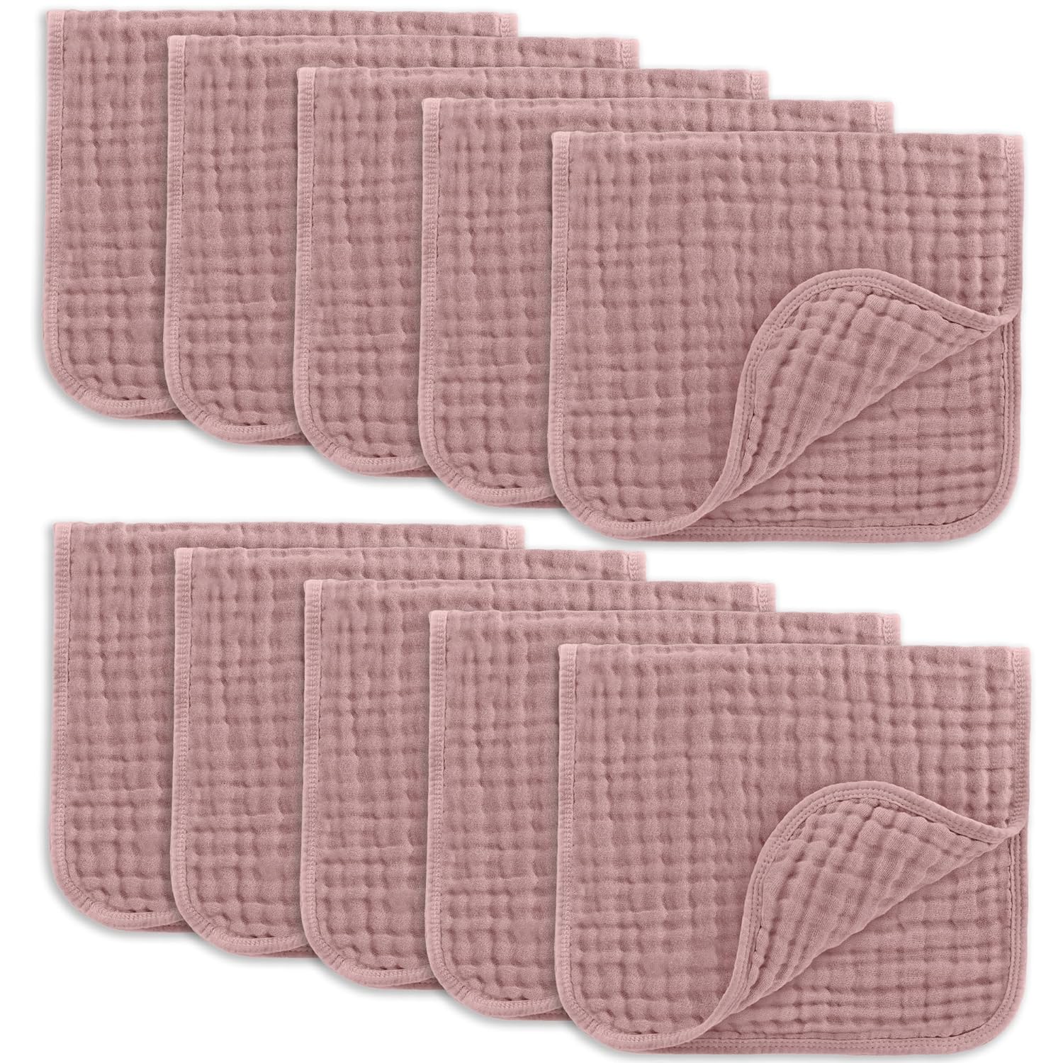 Ultra Absorbent 6-Layer Burp Cloths Set - Gentle & Soft for Baby Messes