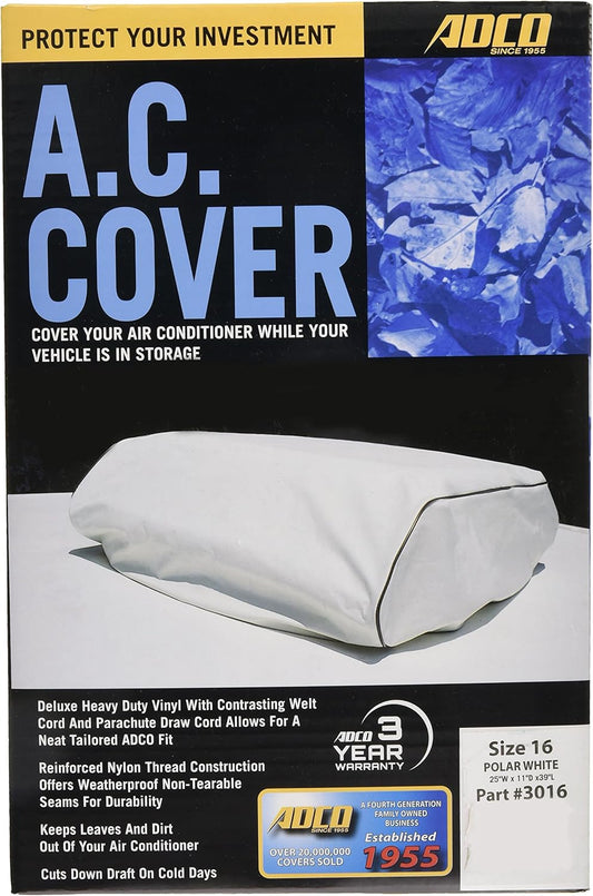 ADCO 3016 RV Air Conditioner Cover - White, Size 16