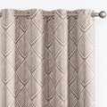 jinchan 80% Blackout Curtains 72in Panels - Geometric Brown Drapes