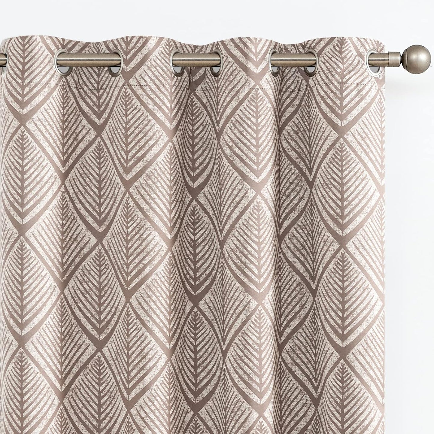 80% Blackout Curtains for Living Room with Geometric Patterns