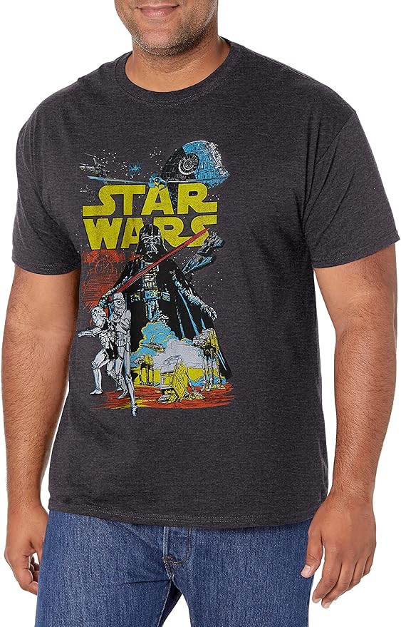 STAR WARS Men's Galactic Battle T-Shirt for Ultimate Fans