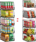 5 Pack XXL Stackable Wire Storage Basket - Extra Large Pantry