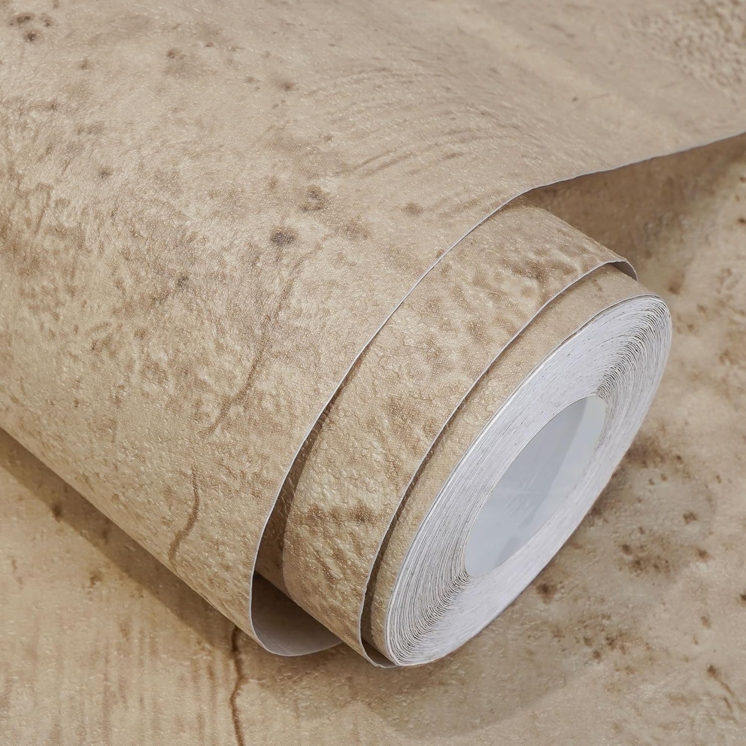WADILE Beige Concrete Wallpaper for Stylish Home Decor