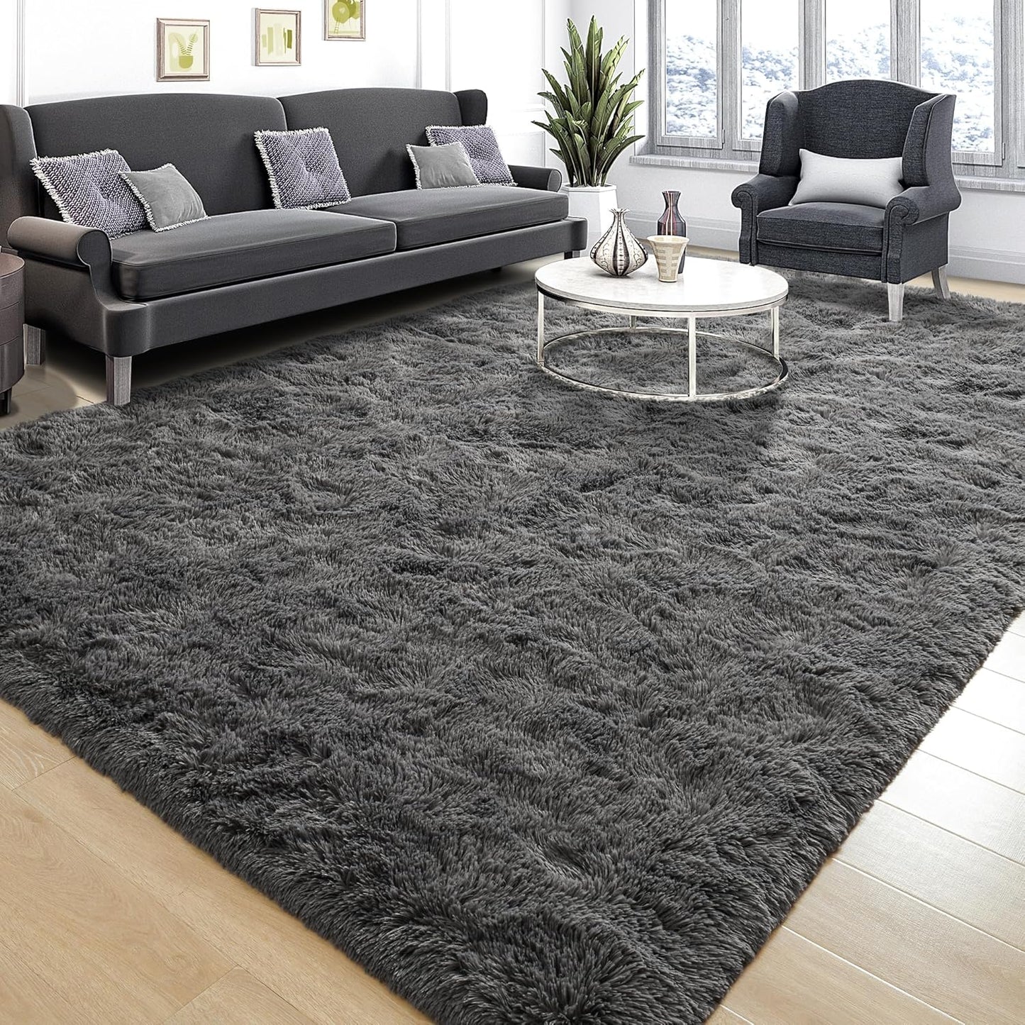 Tepook Soft Fluffy Rugs for Living Room and Bedroom Decor