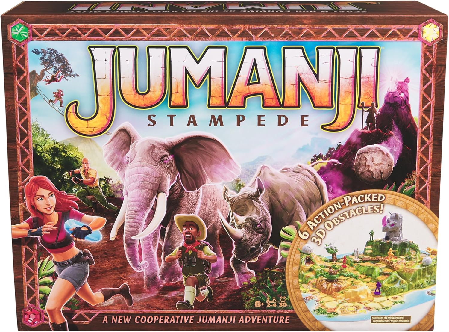 Jumanji Stampede 3D Adventure Cooperative Board Game for Fun