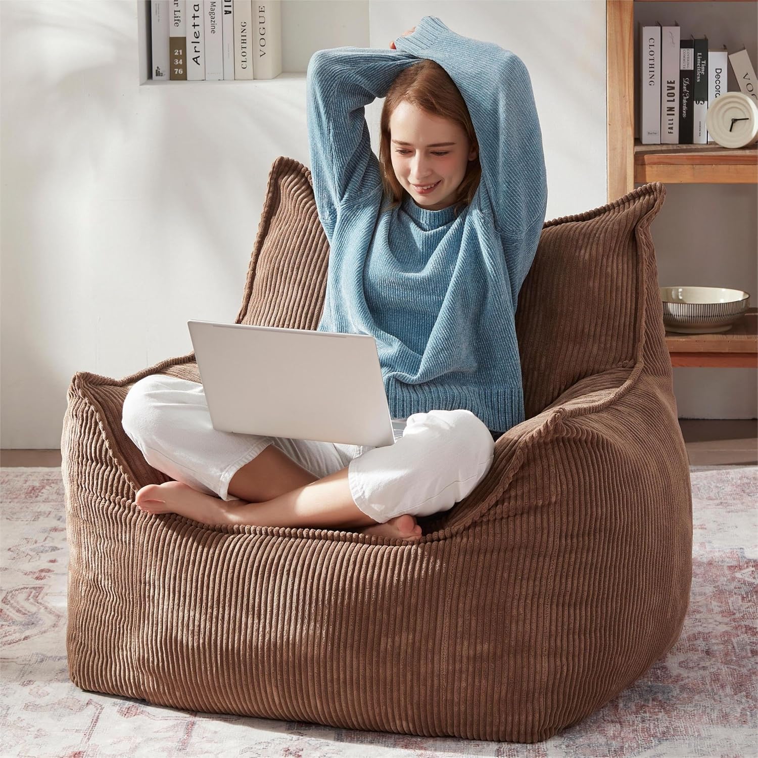 Cozy Corduroy Bean Bag for Ultimate Comfort