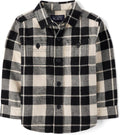 Baby Boys Long Sleeve Plaid Flannel Button Up Shirt - Soft Cotton We