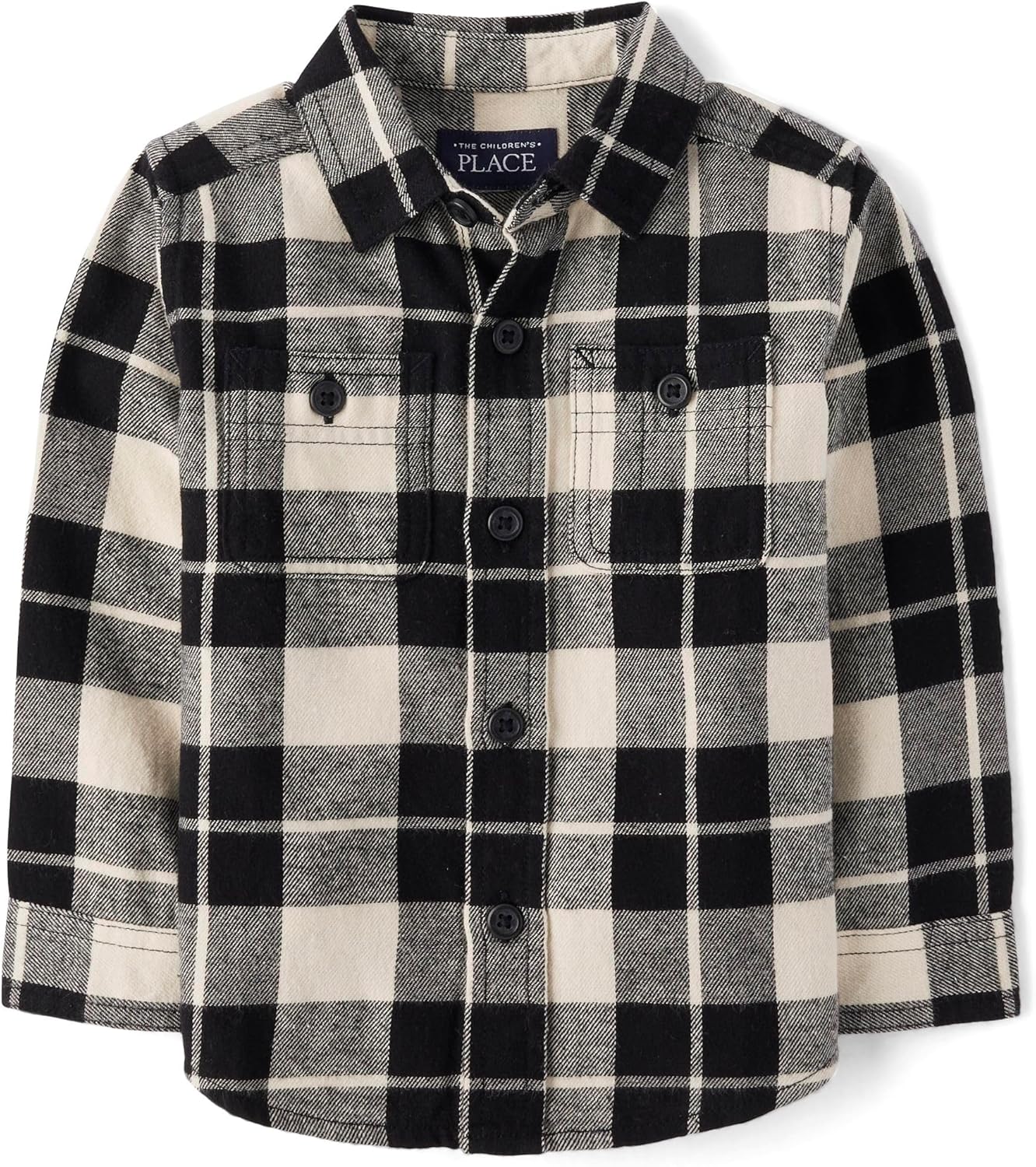 Baby-Boys Toddler Long Sleeve Plaid Flannel Button Up Shirt