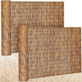 Bamboo Privacy Screen 4 x 16.4 ft 2-Pack Reed Fence Roller - Natural