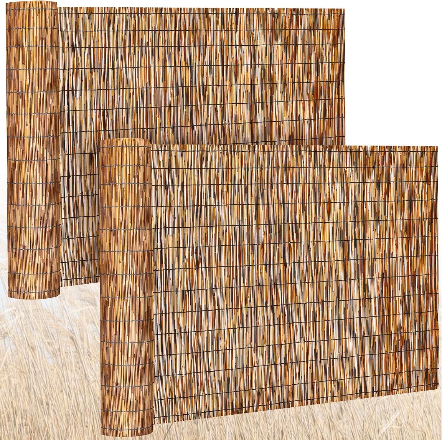 Bamboo Privacy Screen for Garden and Patio by Barydat - 2 Pcs