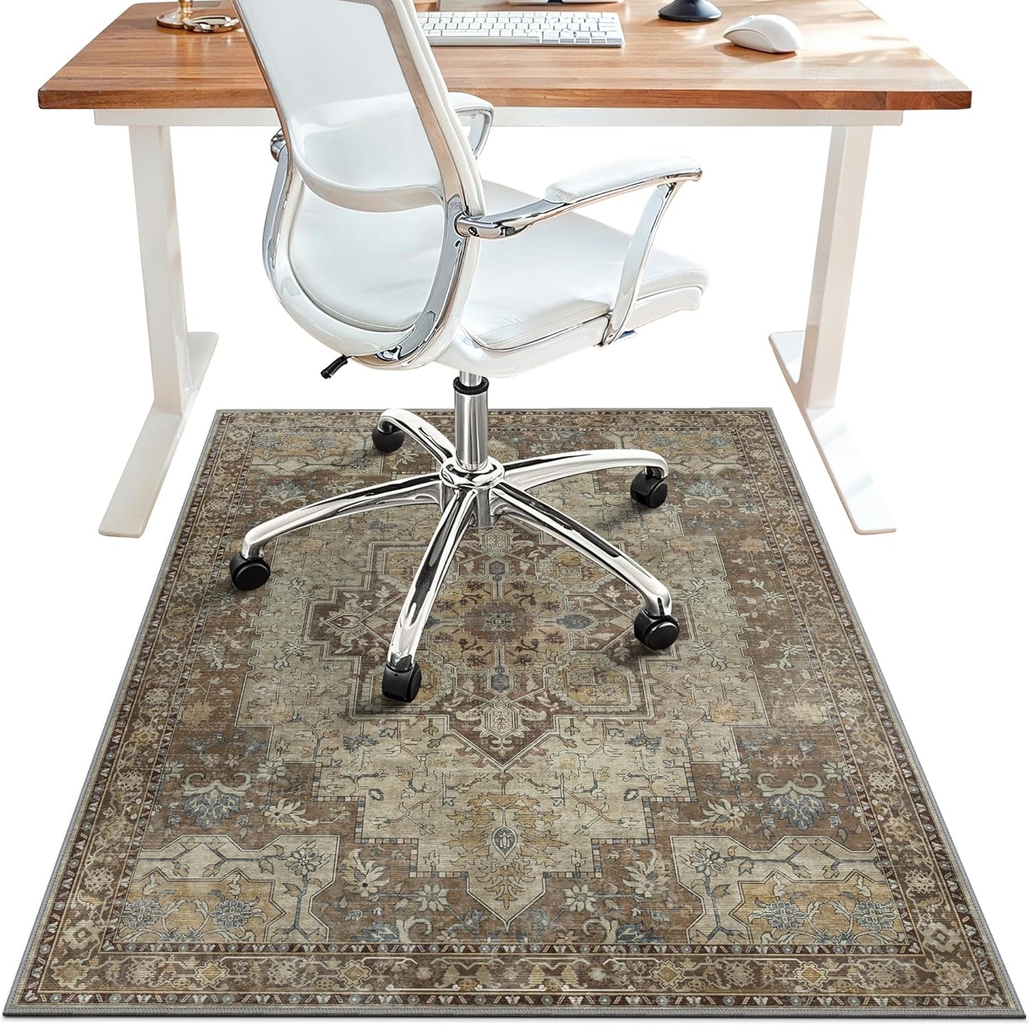 36x48 Office Chair Mat for Hardwood Floors, Vintage Design