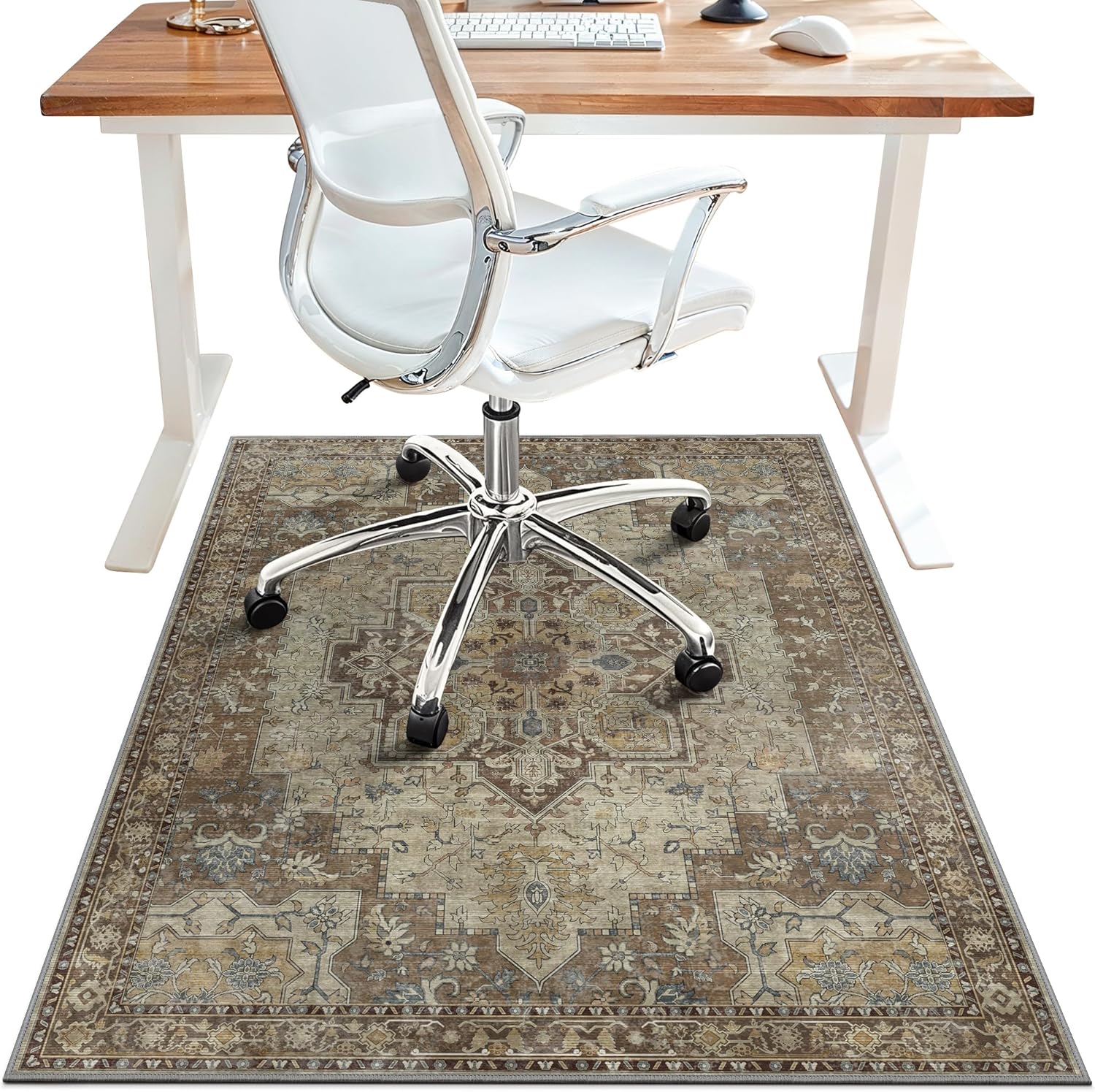 36x48 Office Chair Mat for Hardwood Floors, Vintage Design