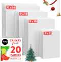 Chalkola Canvas for Painting 20 Pack - Primed Cotton Panels