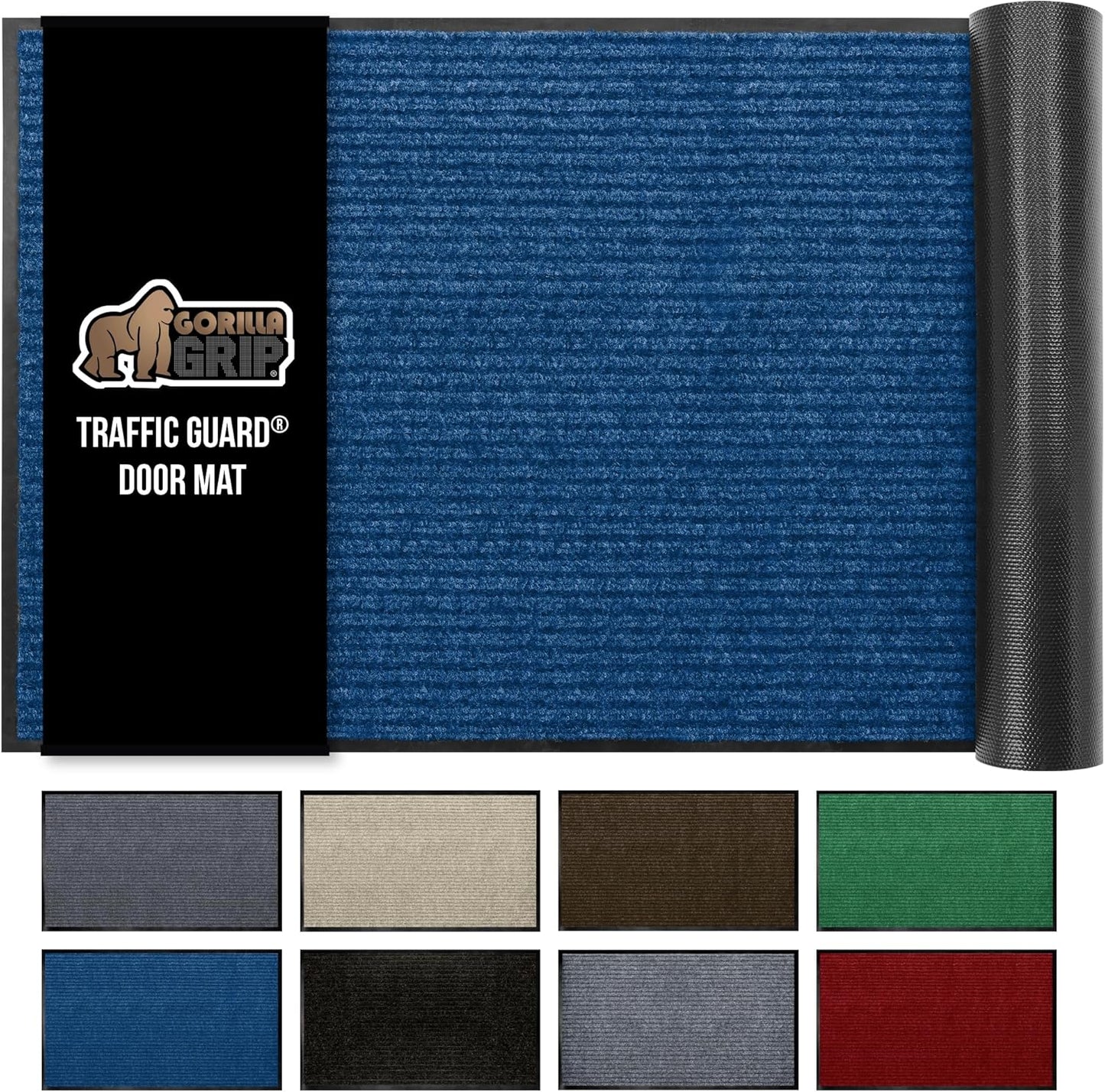 GORILLA GRIP Traffic Guard Door Mat, Heavy Duty Waterproof Mat