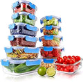 NutriChef 24-Piece Glass Food Storage Containers for Meal Prep