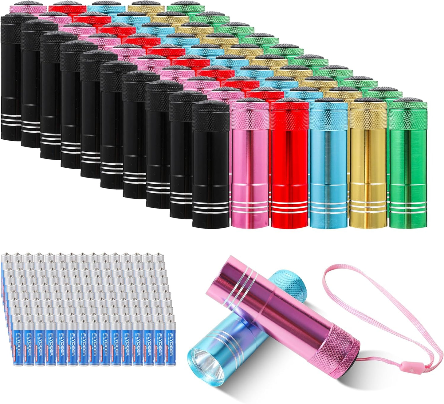60 Pack Small Mini Flashlights Bulk for Camping and Emergencies