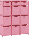 12 Cube Closet Organizers And Storage - Includes All Bins (Pink)