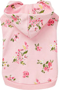 Blueberry Pet Baby Pink Daisy Dog Hooded Sweatshirt - Cozy Fit