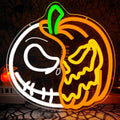 Halloween Neon Signs for Wall Decor LED Pumpkin Skull Light - Dimmable