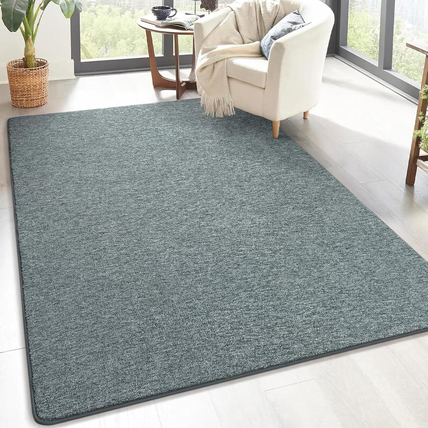 Soft Modern Large Area Rug for Bedroom - 7x10 Memory Foam