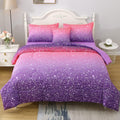 Pink Purple Comforter Set Full/Queen Size - 6 Piece Girly Bed in a Bag