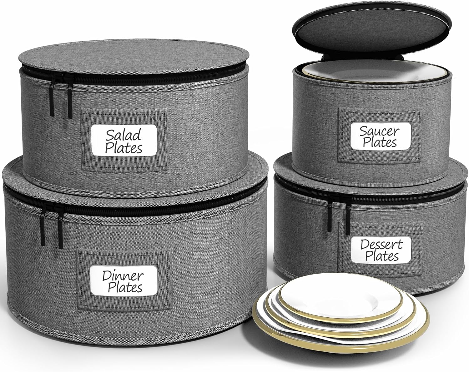 Sorbus China Storage Containers for Organizing Dinnerware Safely