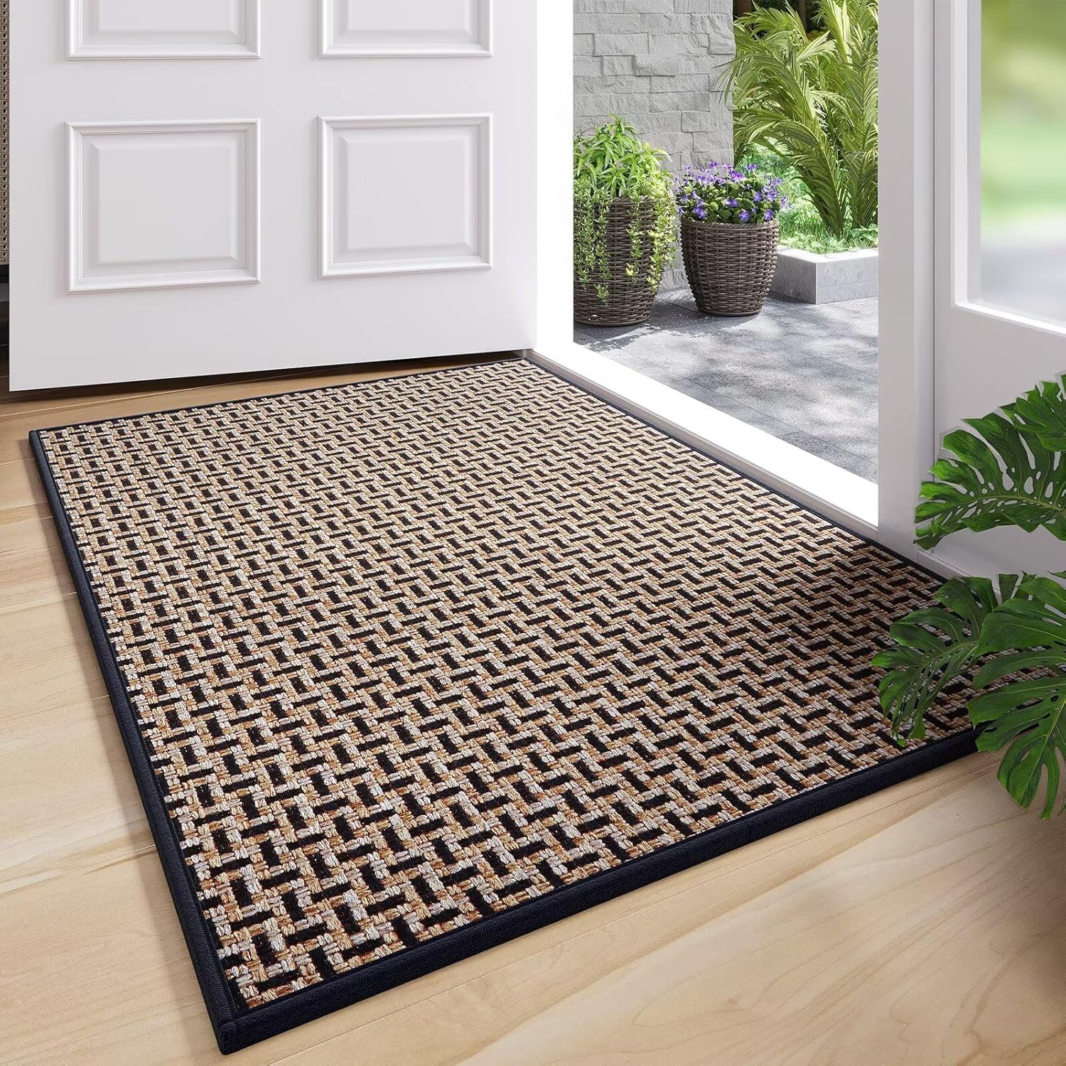 Door Mat 31x47, Dirt Resistant Non-Slip Rubber Backing