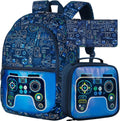 3Pcs Game Backpack for Boys 16.5 in Kids Bookbag Set - Lightweight