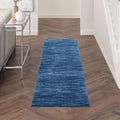 Nourison Essentials Navy Blue 2 ft 2 in x 7 ft 6 in Runner - Easy Care