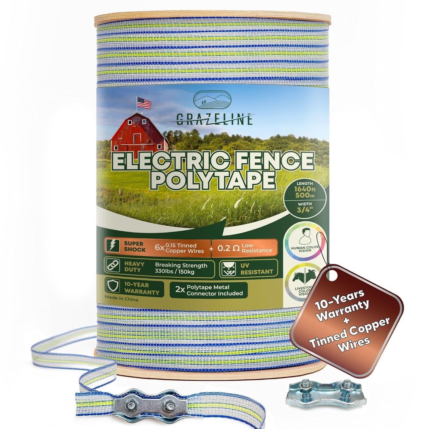 Electric Fence Wire Tape for Livestock with Superior Shock