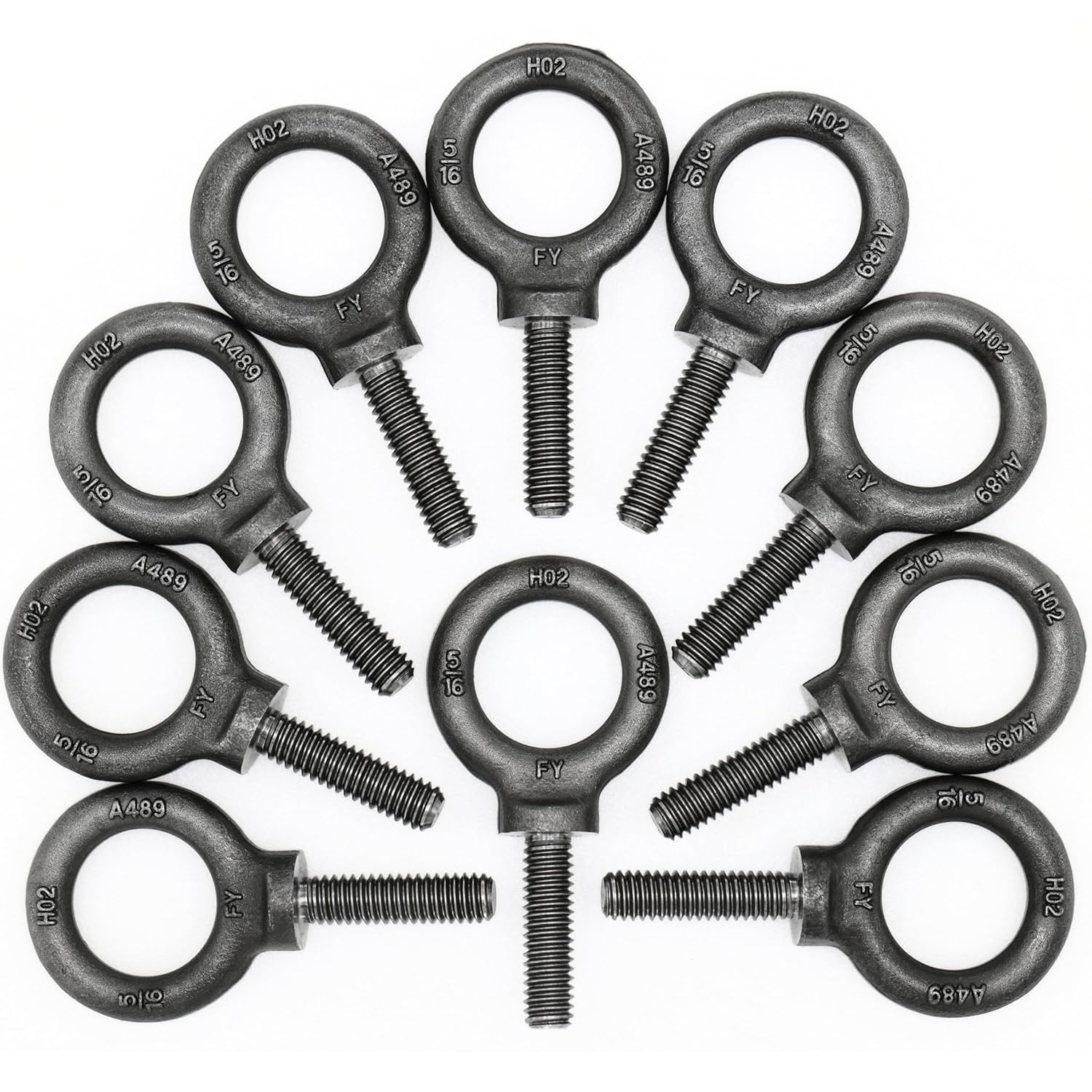 10 Pcs Lifting Shoulder Eye Bolts 5/16in-18 X 1-1/8in for Heavy Duty