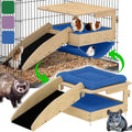 Guinea Pig Hideout and Hammock Combo - Dual Style Natural Birch Loft