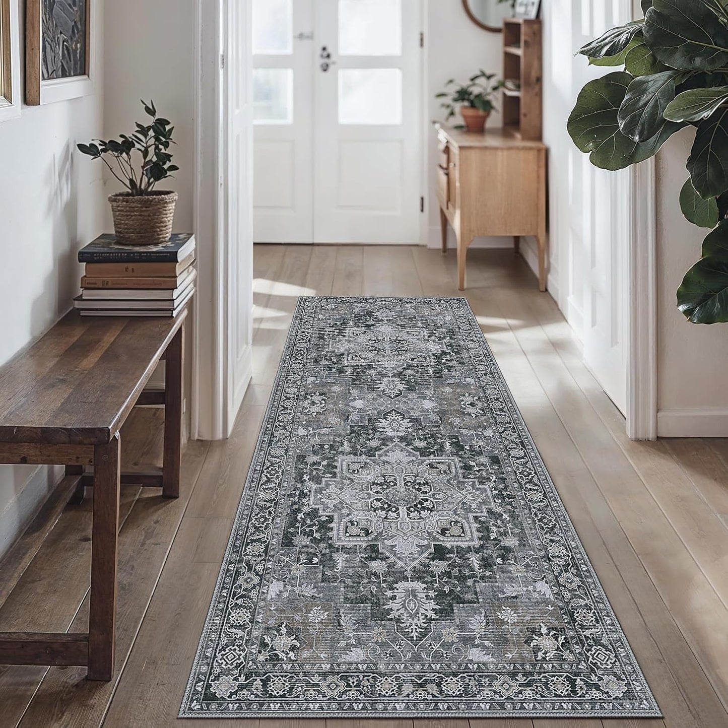 GENIMO 2x5 Runner Rugs for Hallway, Vintage Non Slip Design