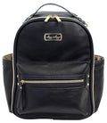 Mini Diaper Bag Backpack - Chic Vegan Leather Carryall for Quick
