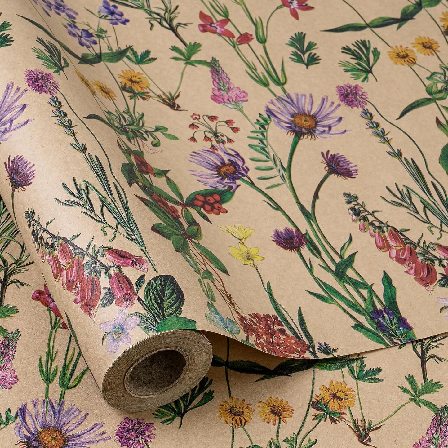 RUSPEPA Wildflower Floral Wrapping Paper for All Occasions