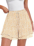 Caracilia Skorts for Women Boho Casual Beach Mini Skirts