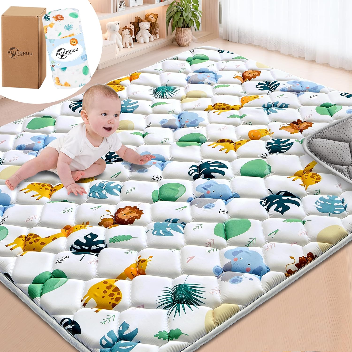 Baby Play Mats for Floor - Extra Thicker Soft Crawling Mat