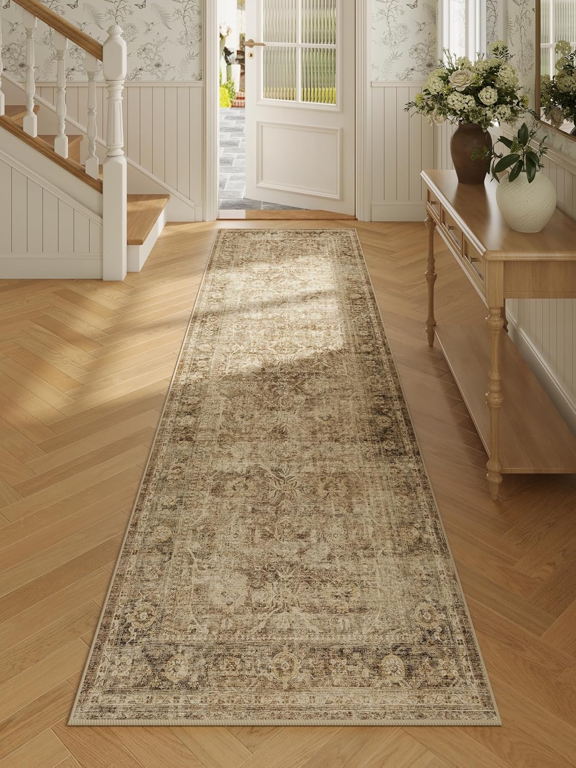Fmfunctex 2x8 Runner Rug: Vintage Floral Design for Any Room