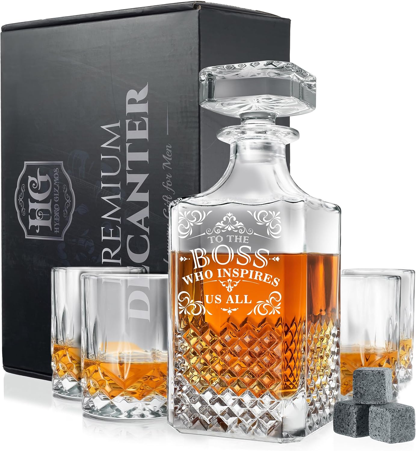 Luxury Whiskey Decanter Set - Unique Gift for Boss or Dad