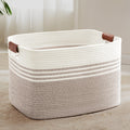 86L Extra Large Laundry Basket with Leather Handles - Oversized Home