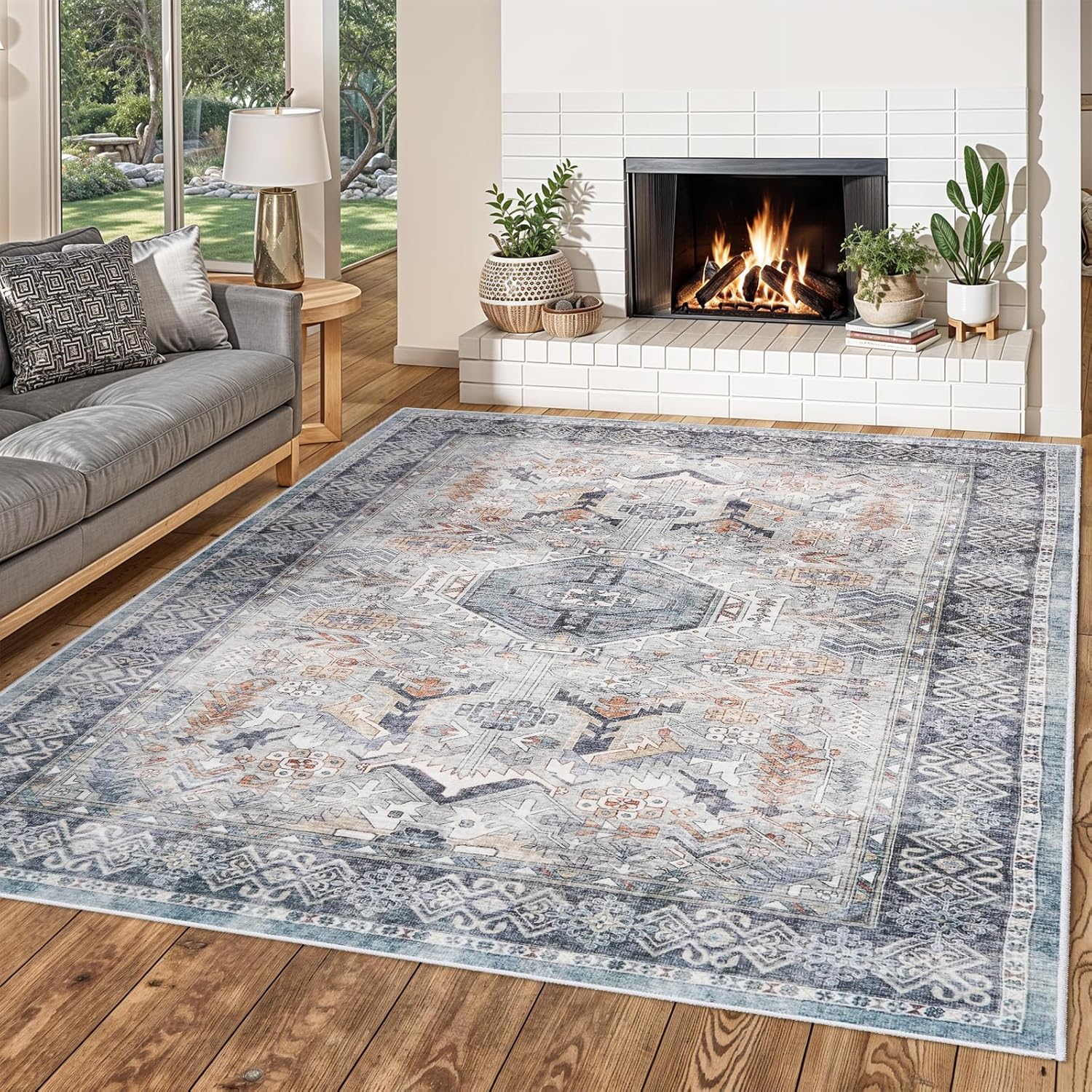 Washable Living Room Area Rug 8x10 for Stylish Home Decor