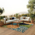 Aloha Indoor/Outdoor Multicolor 8x10 Area Rug - Tropical Botanical