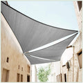 ColourTree 24 ft x 24 ft x 24 ft Grey Triangle Sun Shade Sail - Heavy