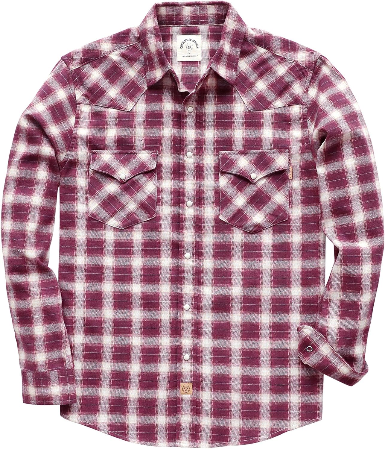 Dubinik Flannel Shirt for Men - Vintage Pearl Snap Plaid Style