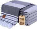 Gold CASE Turkish Beach Towel Set of 6 - Quick Dry & Sand Free