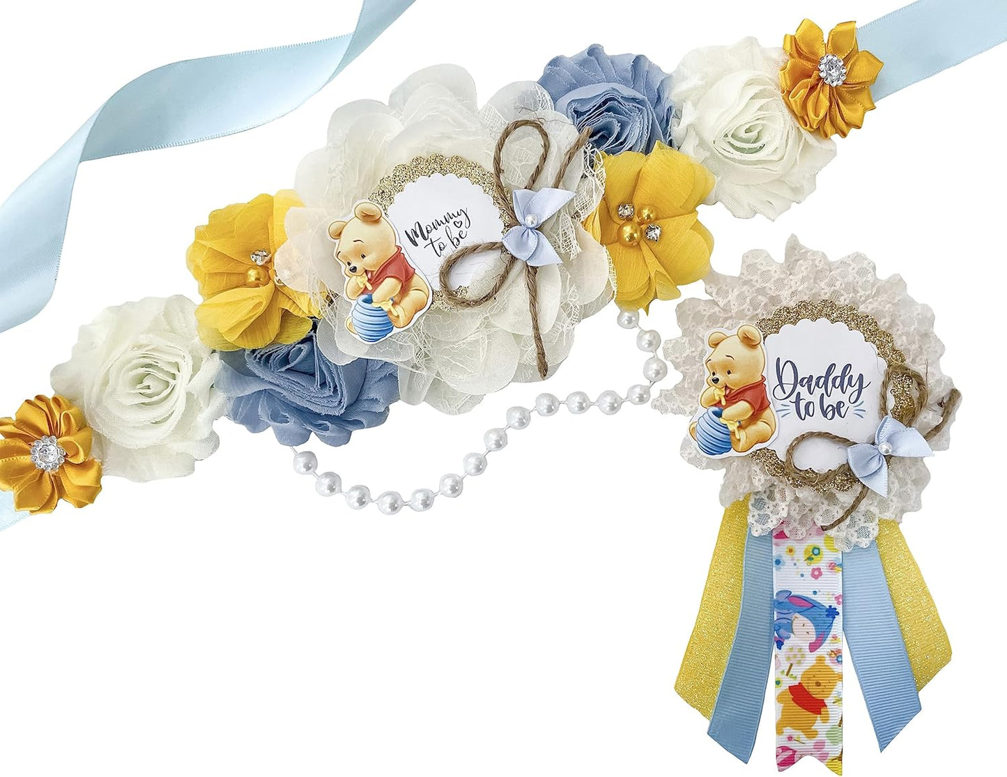 Winnie The Pooh Baby Shower Mom to Be Maternity Sash Delight