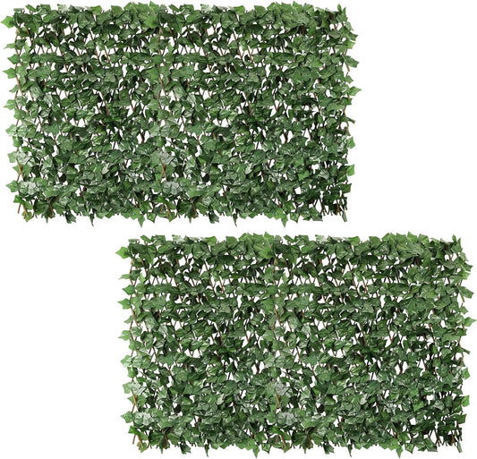 Expandable Artificial Ivy Leaf Privacy Fence Screen for Outdoors