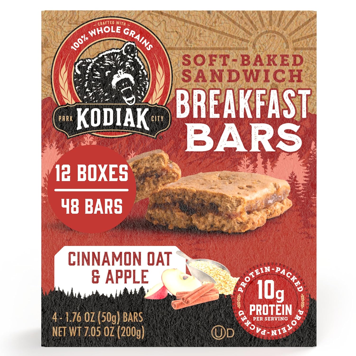 Kodiak Cakes Soft Baked Sandwich Breakfast Bar, High Protein Snack